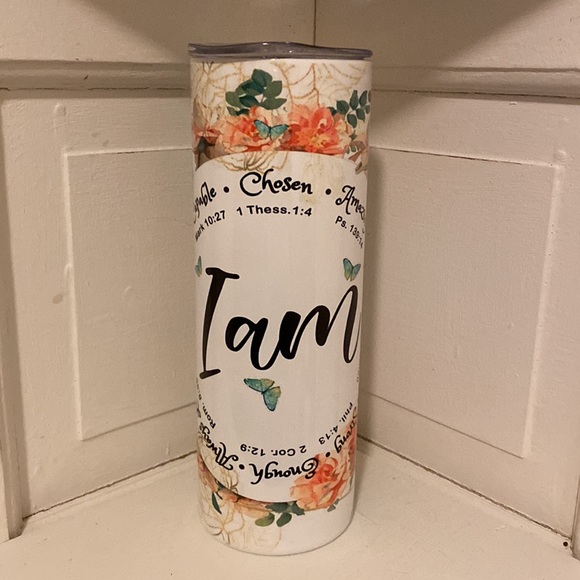 I Am 20oz. Tumbler NWT Handmade - Picture 2 of 9